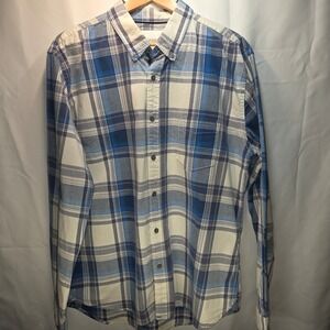 Aeropostale Button Down Shirt Men's Large Casual Plaid Long Sleeve Cotton